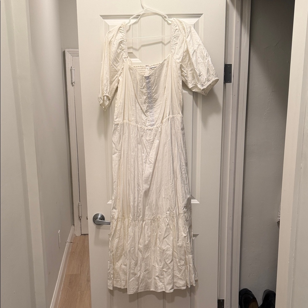 Reformation Cream Midi Dress